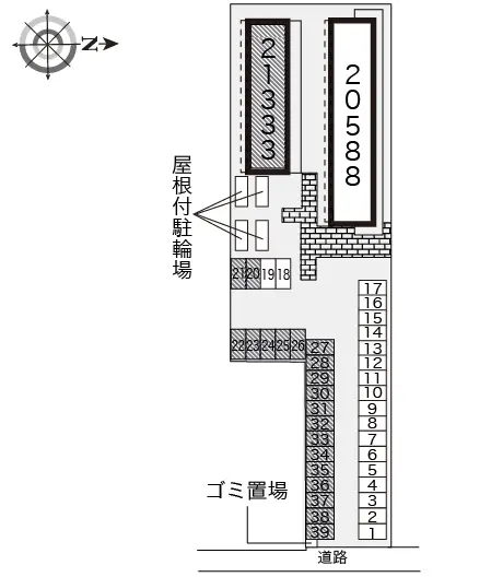 ★手数料０円★八尾市老原　月極駐車場（LP）